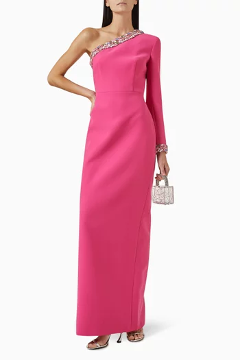 Rei Crystal-embellished Dress in Crepe