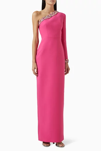 Rei Crystal-embellished Dress in Crepe