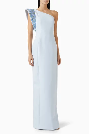 Opal One-shoulder Gown in Crepe