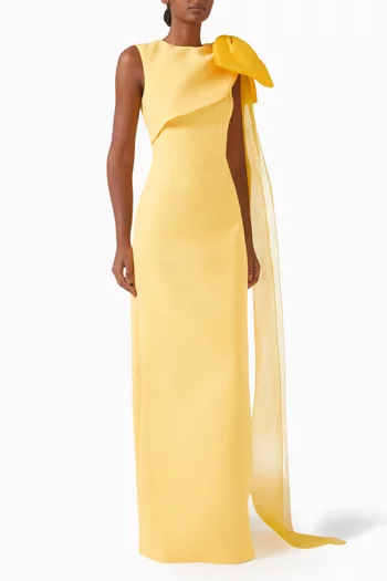 Vera Bow Gown in Crepe