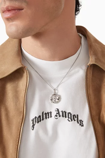 Peace Melted Charm Necklace in Brass