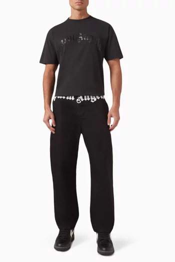 Curved Logo T-shirt in Cotton