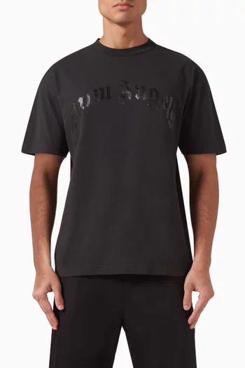 Curved Logo T-shirt in Cotton