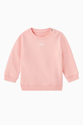 Off Stamp Crewneck Sweatshirt in Cotton