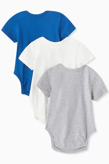 Off-stamp Bodysuit in Cotton, Set of 3