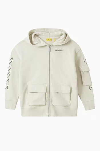 Bookish Zip-up Hoodie in Cotton