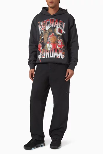 كنزة بغطاء رأس فلايت بطبعة صوف