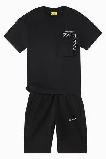 Bookish Diag Sweatshorts in Cotton