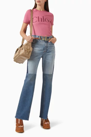 تي شيرت بشعار الماركة قطن جيرسيه