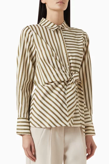Yasolivia Striped Shirt in Cotton-blend