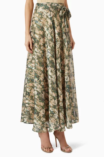 Belted Maxi Skirt