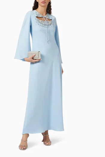 Brigid Tie-neck Maxi Dress