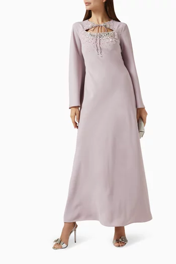 Brigid Tie-neck Maxi Dress