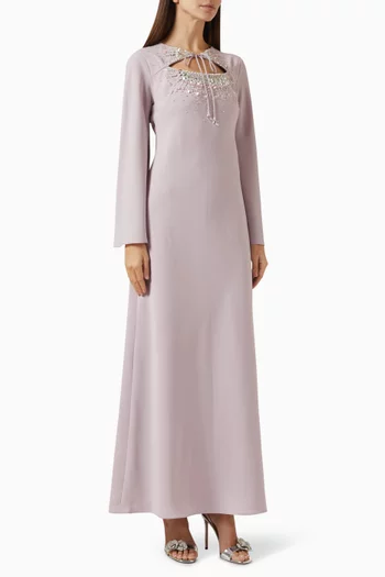 Brigid Tie-neck Maxi Dress