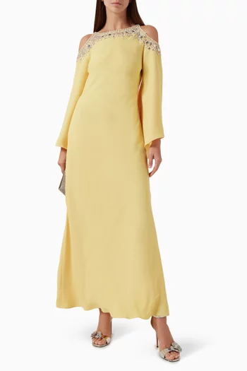 Hestia Embellished Kaftan in Crepe