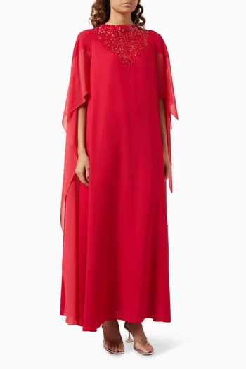 Bead Embellishment Maxi Dress