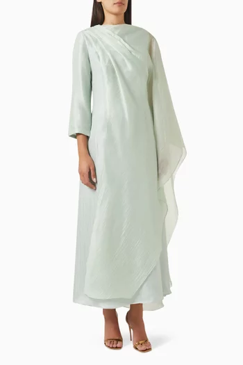 Pleated Draped Gown