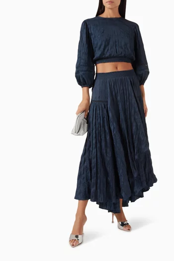 Japri Asymmetric Midi Skirt