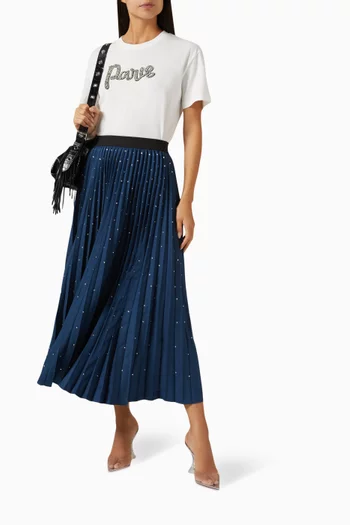 Crystal-embellished Midi Skirt