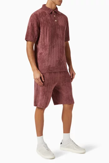 تي شيرت بولو بنسيج مضلع شينل