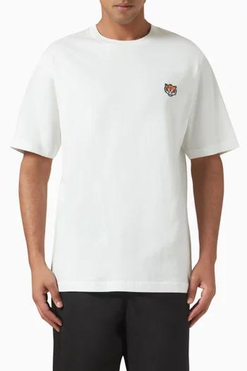Happy Tiger Embroidered T-shirt in Cotton