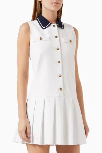 Contrast-collar Mini Dress