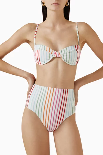 High-waist Bikini Briefs in Stretch Nylon