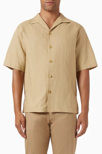 قميص ريكوين قطن وكتان