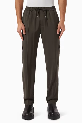 Straight-leg Cargo Pants in Wool-blend