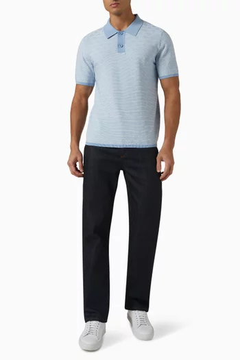 Allover Cross Polo Shirt in Viscose-knit