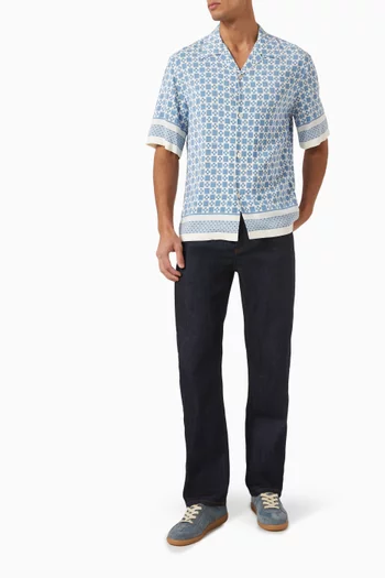 Cross Logo Shirt in Viscose
