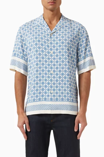 Cross Logo Shirt in Viscose