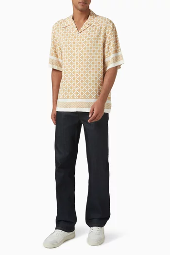 Cross Logo Shirt in Viscose