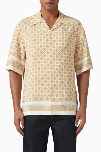 Cross Logo Shirt in Viscose