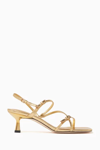 Juddy 65 Sandals in Metallic Leather