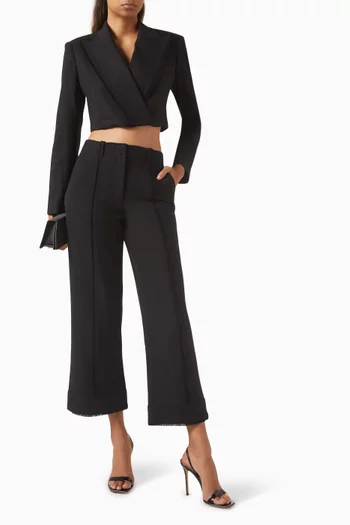 Cassian Cropped Blazer in Crepe