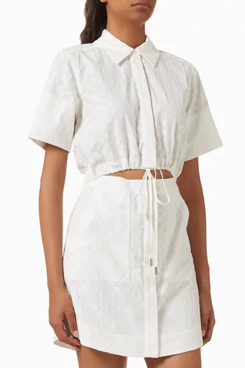Marcy Mini Shirtdress in Cotton