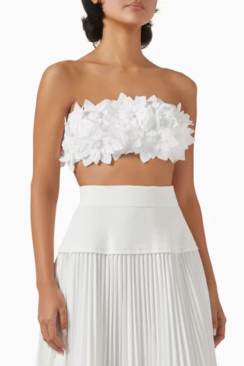Abril Floral Bustier Top