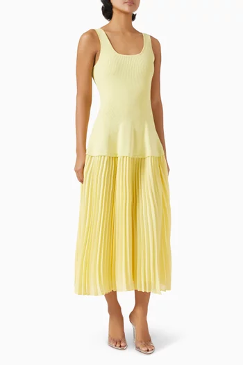 Allana Midi Dress in Knit Georgette