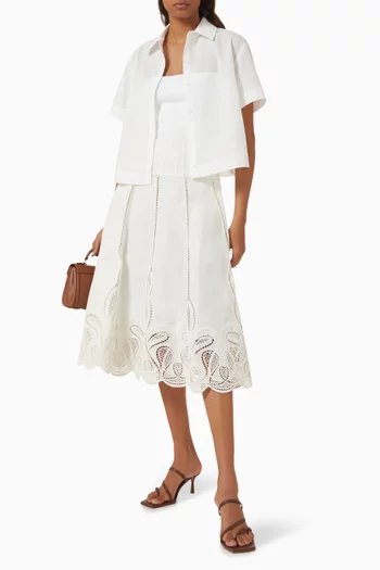Bernie Pleated Shirt in Cotton