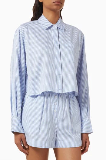 Renata Crop Shirt in Cotton