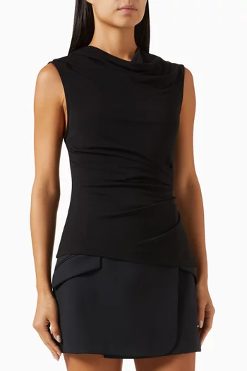 Casmi Draped Top in Jersey