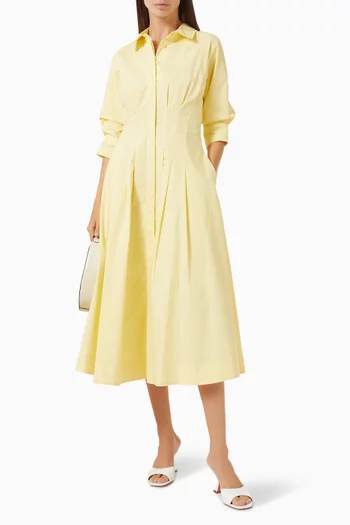 Jazz Midi Dress in Cotton Poplin
