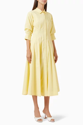 Jazz Midi Dress in Cotton Poplin