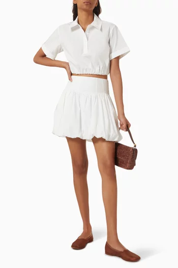 Pippa Bubble Mini Skirt in Cotton-poplin
