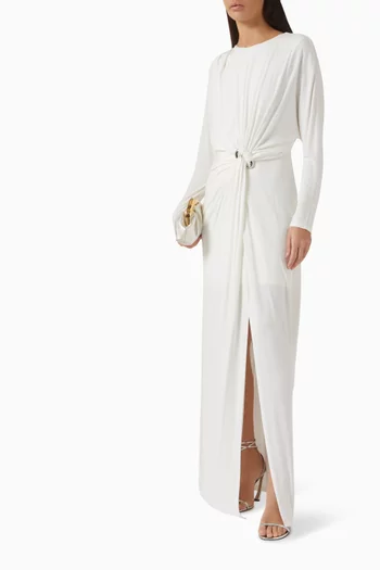 Maisie Draped Maxi Dress in Jersey