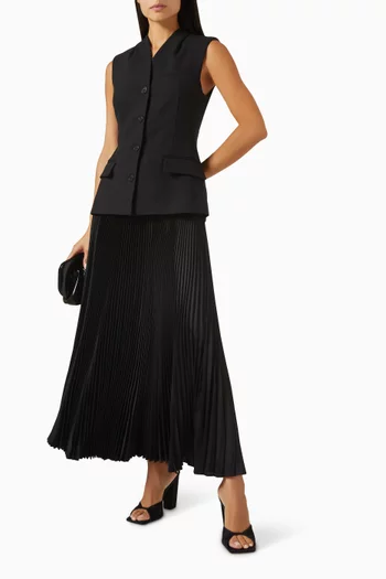 Georgina Vest Midi Dress in Viscose Blend