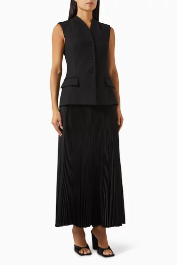 Georgina Vest Midi Dress in Viscose Blend