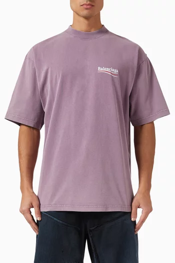 Political Campaign T-shirt in Vintage Jersey