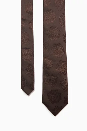 Patterned Tie in Silk Jacquard